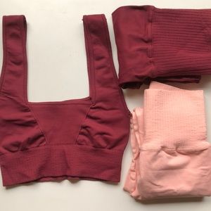 Brand New 3 item bundle Extra Small Free People Good Karma Leggings&Sports Bra💖